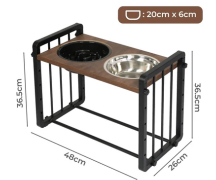 PaWz Adjustable Height Pet Feeder Elevated Dual Raised Bowl